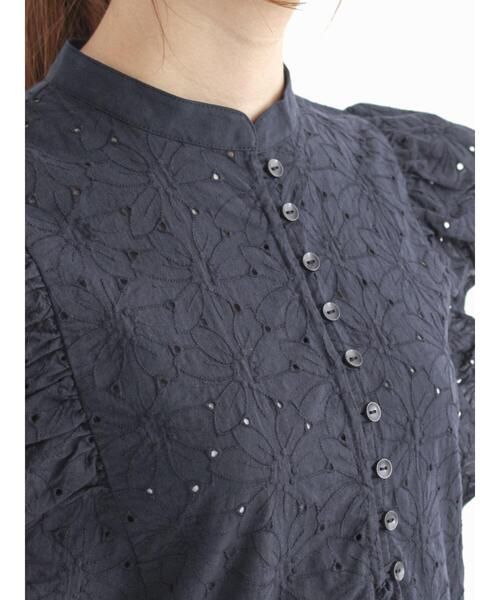 Te chichi（テチチ）の「オーバーレースラッフルスリーブブラウス（シャツ/ブラウス・レディース・ネイビー/オフホワイト/グリーン・ﾌﾘ-）」の19枚目の写真