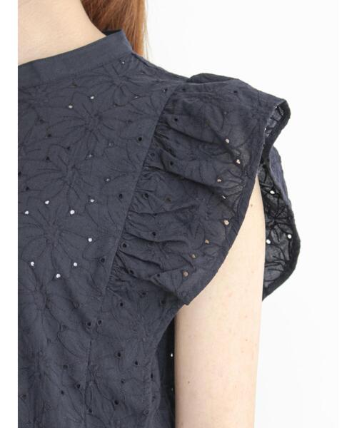 Te chichi（テチチ）の「オーバーレースラッフルスリーブブラウス（シャツ/ブラウス・レディース・ネイビー/オフホワイト/グリーン・ﾌﾘ-）」の20枚目の写真