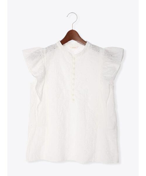 Te chichi（テチチ）の「オーバーレースラッフルスリーブブラウス（シャツ/ブラウス・レディース・ネイビー/オフホワイト/グリーン・ﾌﾘ-）」の21枚目の写真