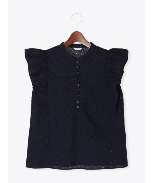 Te chichi（テチチ）の「オーバーレースラッフルスリーブブラウス（シャツ/ブラウス・レディース・ネイビー/オフホワイト/グリーン・ﾌﾘ-）」の22枚目の写真