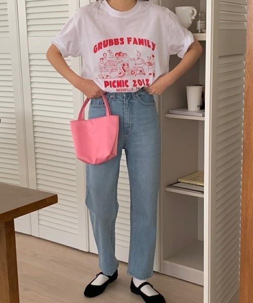 MANGROVE（マングローブ）の「フロントプリントルーズTEE（Tシャツ/カットソー・レディース・ホワイト/ブラック・FREE）」の9枚目の写真