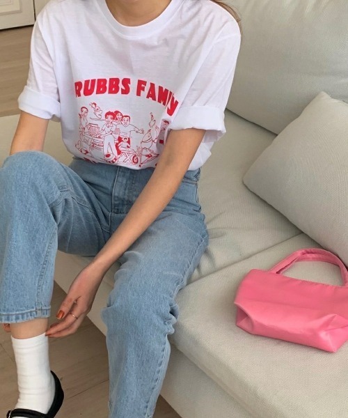 MANGROVE（マングローブ）の「フロントプリントルーズTEE（Tシャツ/カットソー・レディース・ホワイト/ブラック・FREE）」の10枚目の写真