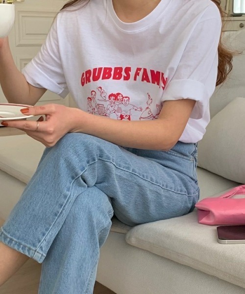 MANGROVE（マングローブ）の「フロントプリントルーズTEE（Tシャツ/カットソー・レディース・ホワイト/ブラック・FREE）」の12枚目の写真