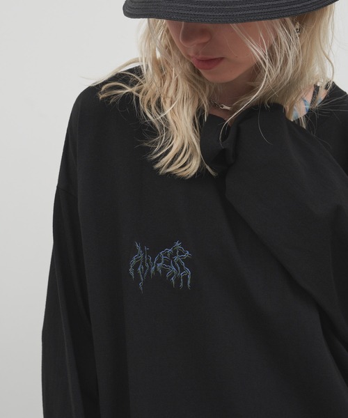 AIVER（アイバー）の「AIVER　棘刺繍ロンTEE（Tシャツ/カットソー・メンズ・ブラック/ホワイト/チャコールグレー・SMALL/MEDIUM/LARGE）」の12枚目の写真