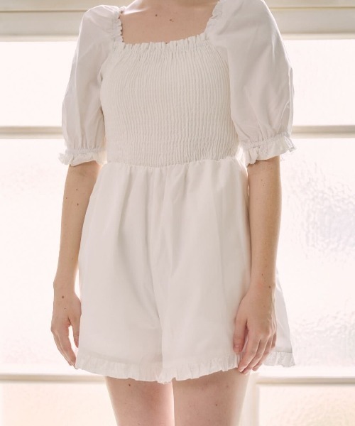 MIRO AMURETTE（ミロアミュレット）の「white frill allinone（つなぎ/オールインワン・レディース・ホワイト・FREE）」の7枚目の写真