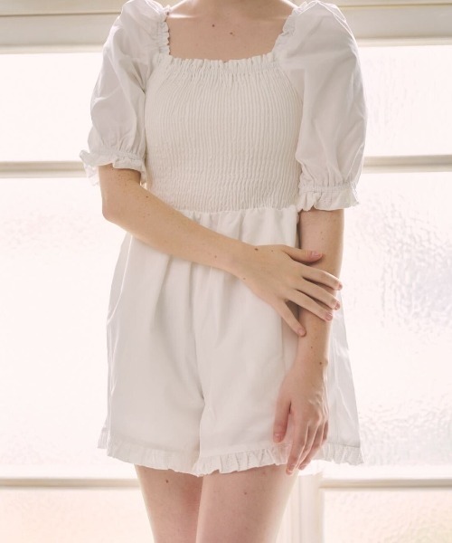 MIRO AMURETTE（ミロアミュレット）の「white frill allinone（つなぎ/オールインワン・レディース・ホワイト・FREE）」の8枚目の写真