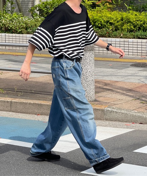 kutir(クティール)の「パネルボーダーバスクシャツ(Tシャツ/カットソー・メンズ・ブラック/オフホワイト/ブルー・MEDIUM/LARGE)」の18枚目の写真