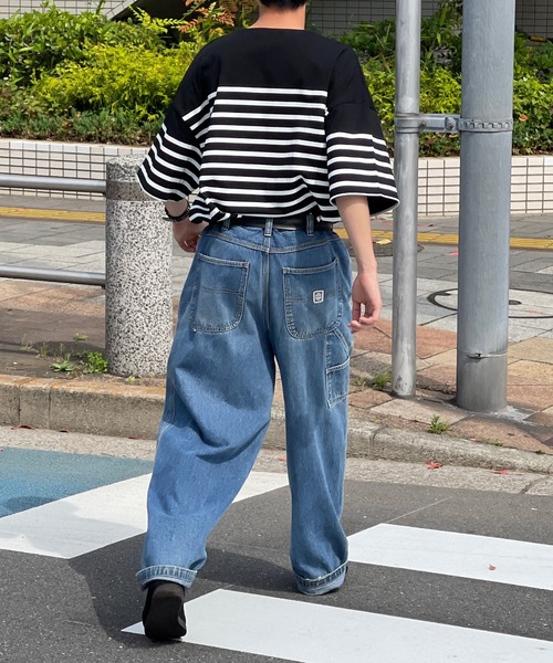 kutir(クティール)の「パネルボーダーバスクシャツ(Tシャツ/カットソー・メンズ・ブラック/オフホワイト/ブルー・MEDIUM/LARGE)」の21枚目の写真