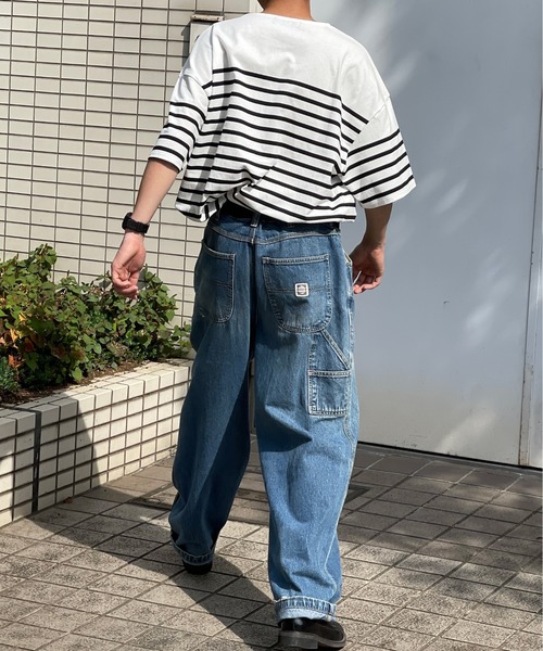 kutir(クティール)の「パネルボーダーバスクシャツ(Tシャツ/カットソー・メンズ・ブラック/オフホワイト/ブルー・MEDIUM/LARGE)」の9枚目の写真