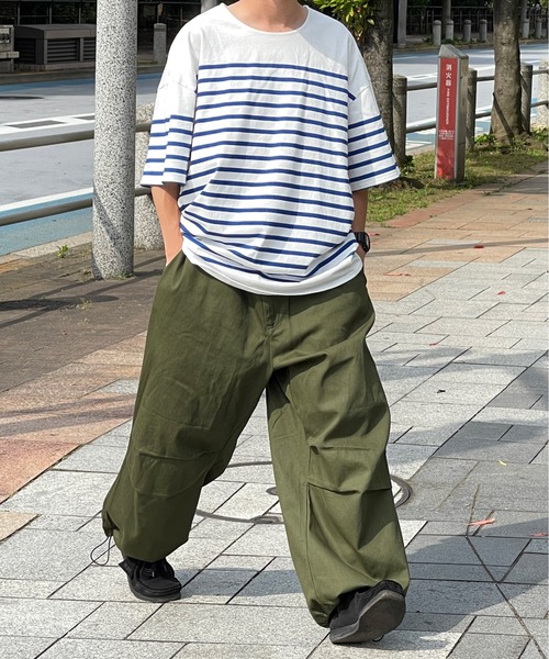 kutir(クティール)の「パネルボーダーバスクシャツ(Tシャツ/カットソー・メンズ・ブラック/オフホワイト/ブルー・MEDIUM/LARGE)」の19枚目の写真