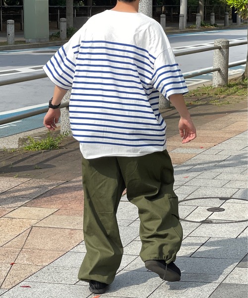 kutir(クティール)の「パネルボーダーバスクシャツ(Tシャツ/カットソー・メンズ・ブラック/オフホワイト/ブルー・MEDIUM/LARGE)」の12枚目の写真