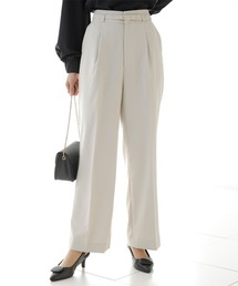 RANAN（ラナン）の「［セットアップ対応］ウォッシャブル　単品　ベルト付タックワイドパンツ（スーツパンツ）」