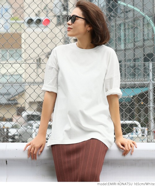 coca(coca)(コカ)の「カラーアソートビッグTee(Tシャツ/カットソー・レディース・ホワイト/その他/ワインレッド/チャコールグレー/グリーン/イエロー・ONE SIZE)」の7枚目の写真
