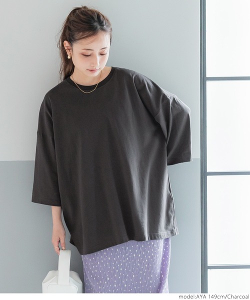 coca(coca)(コカ)の「カラーアソートビッグTee(Tシャツ/カットソー・レディース・ホワイト/その他/ワインレッド/チャコールグレー/グリーン/イエロー・ONE SIZE)」の11枚目の写真