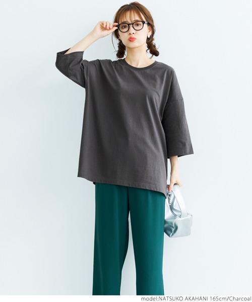 coca(coca)(コカ)の「カラーアソートビッグTee(Tシャツ/カットソー・レディース・ホワイト/その他/ワインレッド/チャコールグレー/グリーン/イエロー・ONE SIZE)」の14枚目の写真