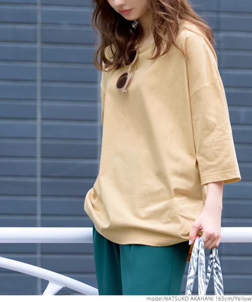 coca(coca)(コカ)の「カラーアソートビッグTee(Tシャツ/カットソー・レディース・ホワイト/その他/ワインレッド/チャコールグレー/グリーン/イエロー・ONE SIZE)」の19枚目の写真