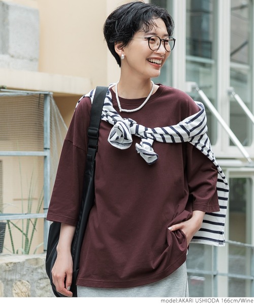 coca(coca)(コカ)の「カラーアソートビッグTee(Tシャツ/カットソー・レディース・ホワイト/その他/ワインレッド/チャコールグレー/グリーン/イエロー・ONE SIZE)」の22枚目の写真