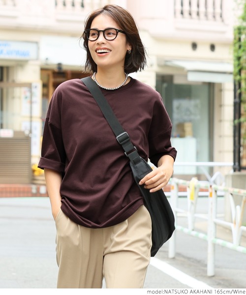 coca(coca)(コカ)の「カラーアソートビッグTee(Tシャツ/カットソー・レディース・ホワイト/その他/ワインレッド/チャコールグレー/グリーン/イエロー・ONE SIZE)」の21枚目の写真