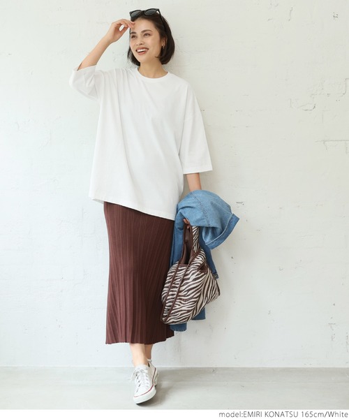 coca(coca)(コカ)の「カラーアソートビッグTee(Tシャツ/カットソー・レディース・ホワイト/その他/ワインレッド/チャコールグレー/グリーン/イエロー・ONE SIZE)」の9枚目の写真