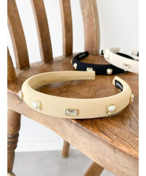 SLURR（スラ―）の「ビジューカチューシャ（カチューシャ・レディース・ブラック/イエロー/アイボリー・FREE）」の8枚目の写真