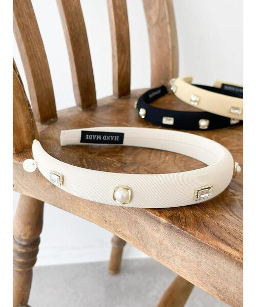 SLURR（スラ―）の「ビジューカチューシャ（カチューシャ・レディース・ブラック/イエロー/アイボリー・FREE）」の9枚目の写真