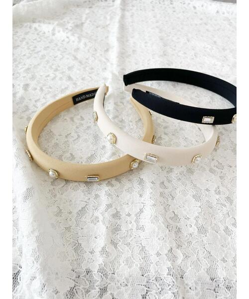 SLURR（スラ―）の「ビジューカチューシャ（カチューシャ・レディース・ブラック/イエロー/アイボリー・FREE）」の11枚目の写真