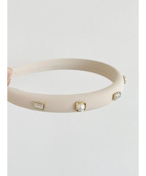 SLURR（スラ―）の「ビジューカチューシャ（カチューシャ・レディース・ブラック/イエロー/アイボリー・FREE）」の13枚目の写真