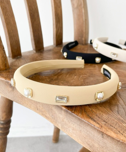 SLURR（スラ―）の「ビジューカチューシャ（カチューシャ・レディース・ブラック/イエロー/アイボリー・FREE）」の3枚目の写真