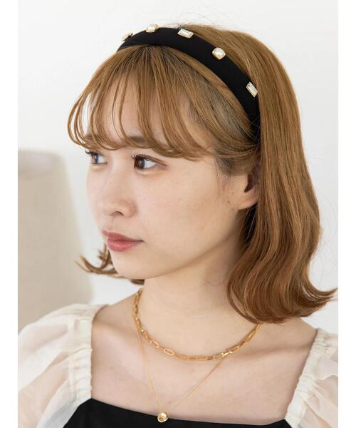 SLURR（スラ―）の「ビジューカチューシャ（カチューシャ・レディース・ブラック/イエロー/アイボリー・FREE）」の2枚目の写真