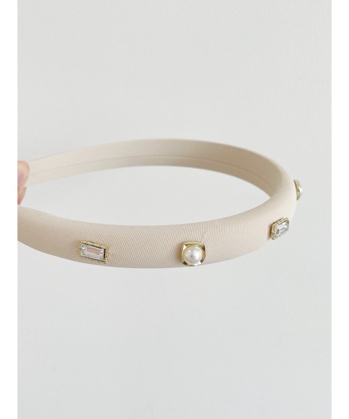 SLURR（スラ―）の「ビジューカチューシャ（カチューシャ・レディース・ブラック/イエロー/アイボリー・FREE）」の5枚目の写真