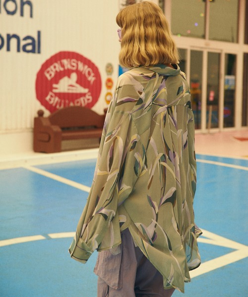 LA BELLE ETUDE（ラベルエチュード）の「ニュアンスリーフ柄配色パイピングGパンツ（その他パンツ・レディース・ライトグリーン/ネイビー・1/0）」の13枚目の写真