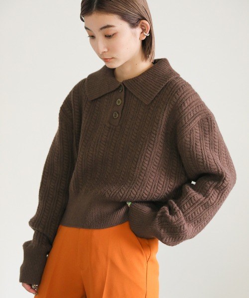 select MOCA（セレクトモカ）の「2022 AW 衿付きショート丈ニット