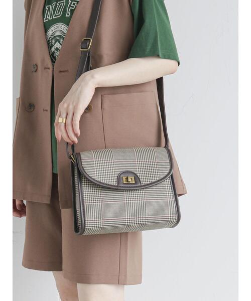 ehka sopo（エヘカソポ）の「チェックパイピングショルダーバッグ（ショルダーバッグ・レディース・ダークブラウン/ベージュ/ブラウン/キャメル・ﾌﾘ-）」の19枚目の写真