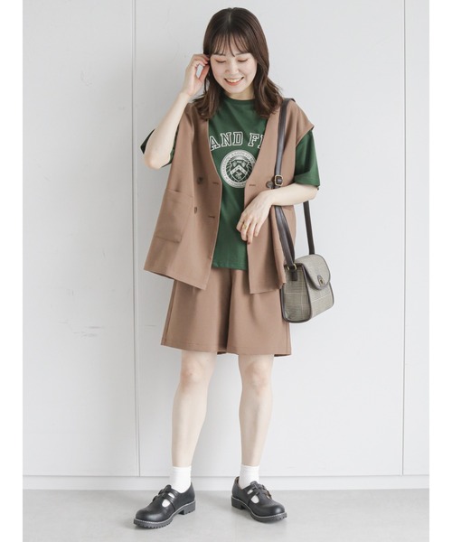 ehka sopo（エヘカソポ）の「チェックパイピングショルダーバッグ（ショルダーバッグ・レディース・ダークブラウン/ベージュ/ブラウン/キャメル・ﾌﾘ-）」の5枚目の写真