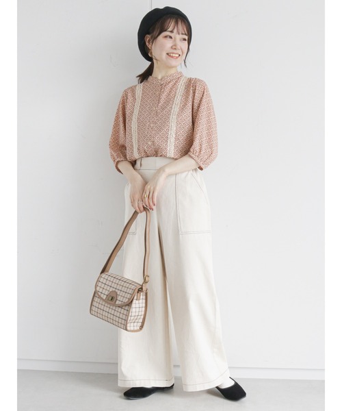 ehka sopo（エヘカソポ）の「チェックパイピングショルダーバッグ（ショルダーバッグ・レディース・ダークブラウン/ベージュ/ブラウン/キャメル・ﾌﾘ-）」の6枚目の写真