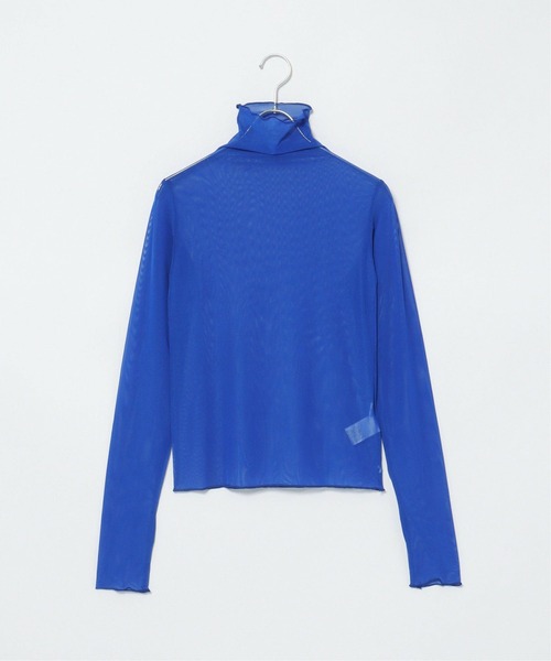 notch.（ノッチ）の「シアーメッシュハイネックトップス（Tシャツ/カットソー・レディース・オレンジ/ブルー/ブラック/ピンク/オフホワイト/グリーン・M）」の17枚目の写真