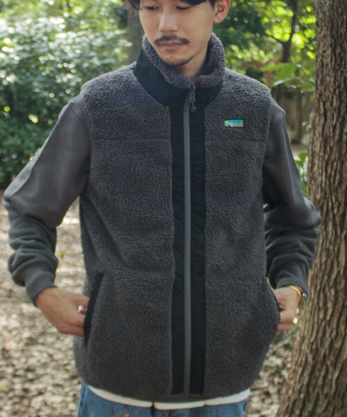 Franklin Climbing（フランクリンクライミング）の「【Franklin Climbing/フランクリンクライミング】シェルパフリースベスト（ベスト・メンズ・チャコールグレー/ブラック/キナリ/ライトブルー・L/S/M）」の4枚目の写真