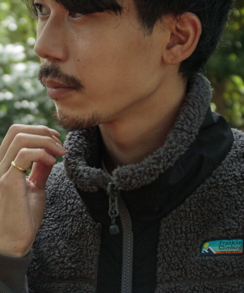 Franklin Climbing（フランクリンクライミング）の「【Franklin Climbing/フランクリンクライミング】シェルパフリースベスト（ベスト・メンズ・チャコールグレー/ブラック/キナリ/ライトブルー・L/S/M）」の19枚目の写真