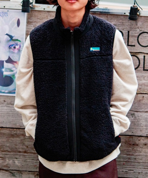 Franklin Climbing（フランクリンクライミング）の「【Franklin Climbing/フランクリンクライミング】シェルパフリースベスト（ベスト・メンズ・チャコールグレー/ブラック/キナリ/ライトブルー・L/S/M）」の3枚目の写真