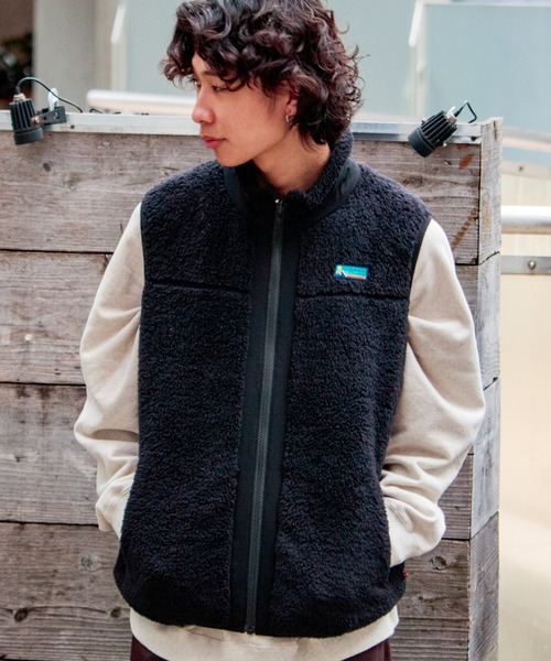 Franklin Climbing（フランクリンクライミング）の「【Franklin Climbing/フランクリンクライミング】シェルパフリースベスト（ベスト・メンズ・チャコールグレー/ブラック/キナリ/ライトブルー・L/S/M）」の5枚目の写真