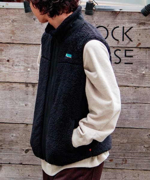 Franklin Climbing（フランクリンクライミング）の「【Franklin Climbing/フランクリンクライミング】シェルパフリースベスト（ベスト・メンズ・チャコールグレー/ブラック/キナリ/ライトブルー・L/S/M）」の6枚目の写真