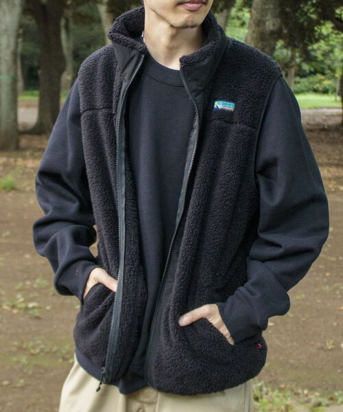 Franklin Climbing（フランクリンクライミング）の「【Franklin Climbing/フランクリンクライミング】シェルパフリースベスト（ベスト・メンズ・チャコールグレー/ブラック/キナリ/ライトブルー・L/S/M）」の9枚目の写真