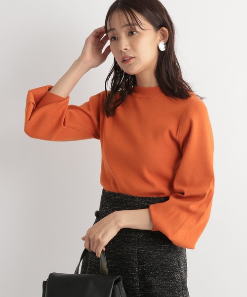 Andemiu(アンデミュウ)の「ソデタックニット162156(ニット/セーター・レディース・オレンジ/ブルー/ベージュ/ブラック・FREE)」の15枚目の写真