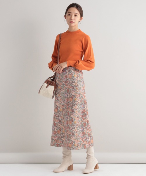 Andemiu(アンデミュウ)の「ソデタックニット162156(ニット/セーター・レディース・オレンジ/ブルー/ベージュ/ブラック・FREE)」の11枚目の写真