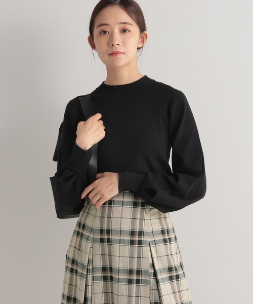 Andemiu(アンデミュウ)の「ソデタックニット162156(ニット/セーター・レディース・オレンジ/ブルー/ベージュ/ブラック・FREE)」の21枚目の写真