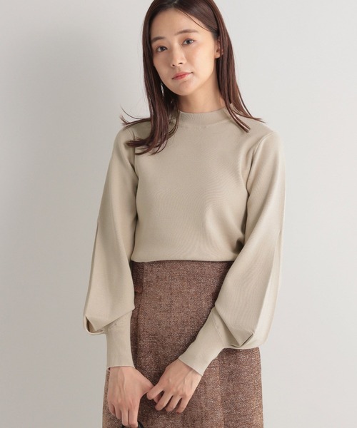 Andemiu(アンデミュウ)の「ソデタックニット162156(ニット/セーター・レディース・オレンジ/ブルー/ベージュ/ブラック・FREE)」の5枚目の写真