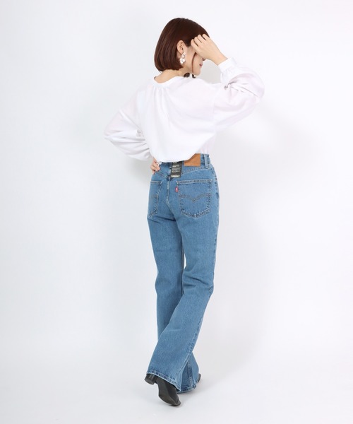 Salong hameu(サロン ハミュー)の「プチハイネックぽわん袖 前後2WAYブラウス レディース/長袖 無地シャツ(シャツ/ブラウス・レディース・オフホワイト/ブラック・M/L)」の6枚目の写真