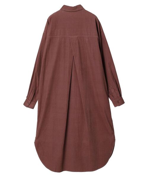 AMERICAN HOLIC（アメリカンホリック）の「コールテンシャツワンピース（シャツワンピース・レディース・チャコールグレー/ブラウン/ピンク/ライトベージュ・M/L）」の22枚目の写真