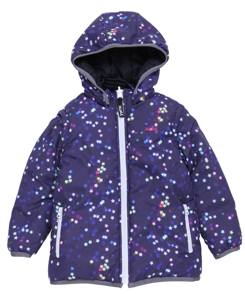 X-girl Stages（エックスガールステージス）の「【VERY11月号掲載】MULTI WAY REVERSIBLE PUFF JUMPER GALAXY(4T～7T)（その他アウター・キッズ・ブラック/ピンク・4T/5T/6T/7T）」の15枚目の写真