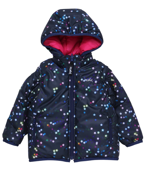 X-girl Stages（エックスガールステージス）の「【VERY11月号掲載】MULTI WAY REVERSIBLE PUFF JUMPER GALAXY(4T～7T)（その他アウター・キッズ・ブラック/ピンク・4T/5T/6T/7T）」の17枚目の写真